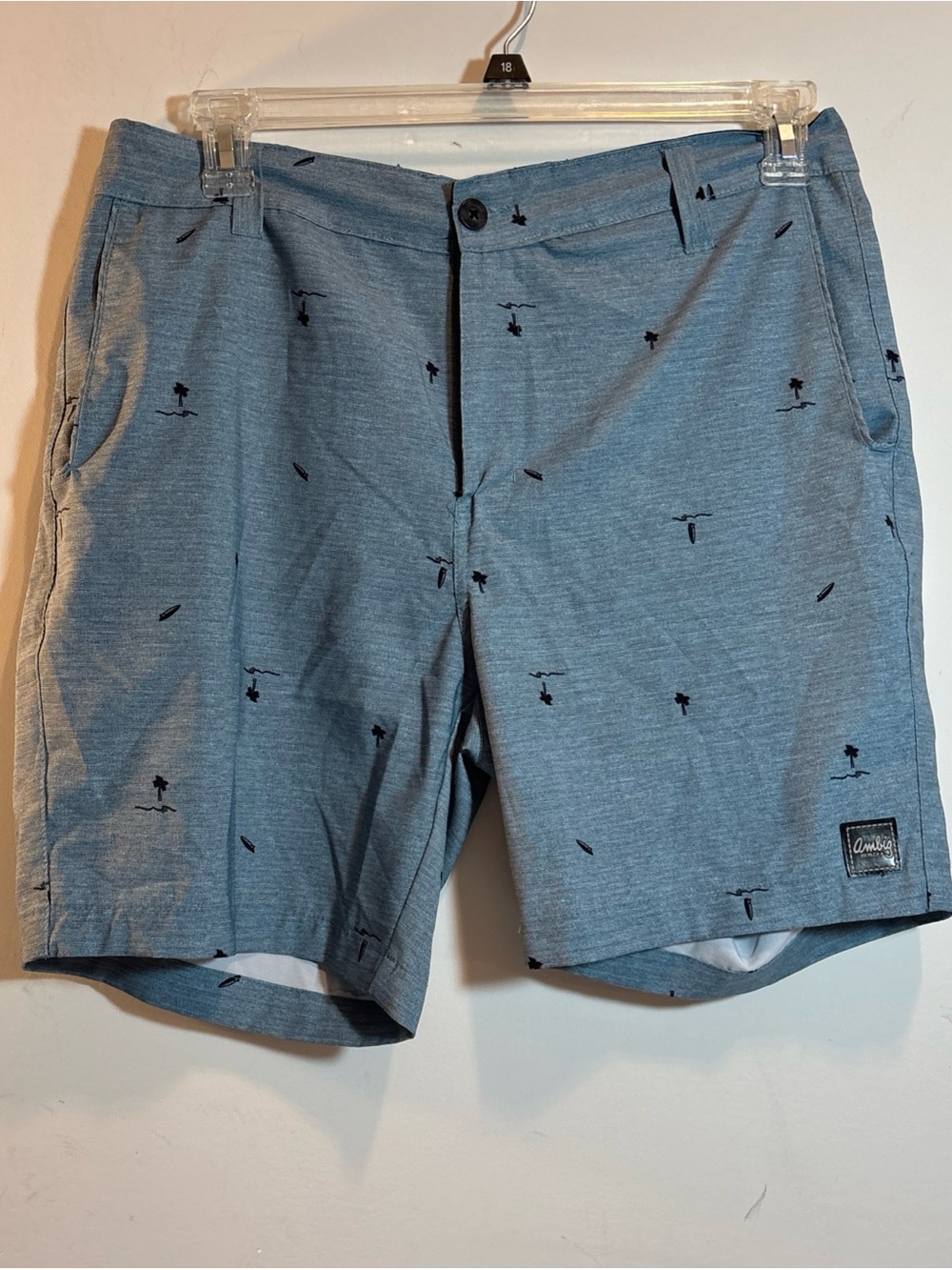 Ambig Men’s Blue Patterned Men's Hybrid Shorts 707